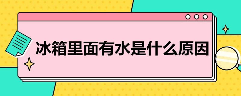 冰箱里面有水是什么原因