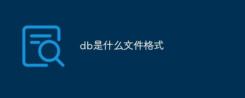 db是什么文件格式