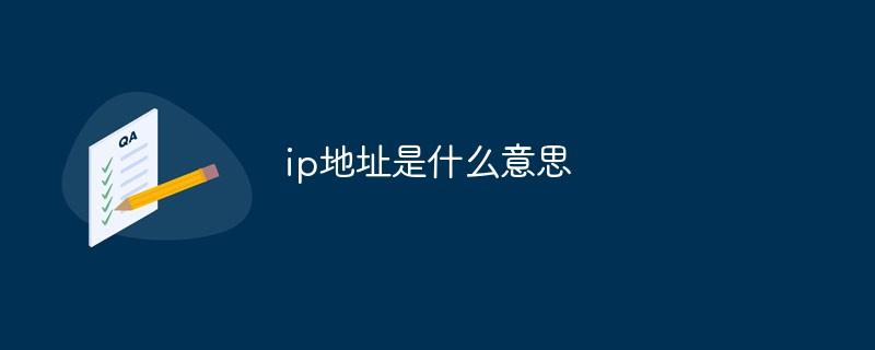 ip地址是什么意思