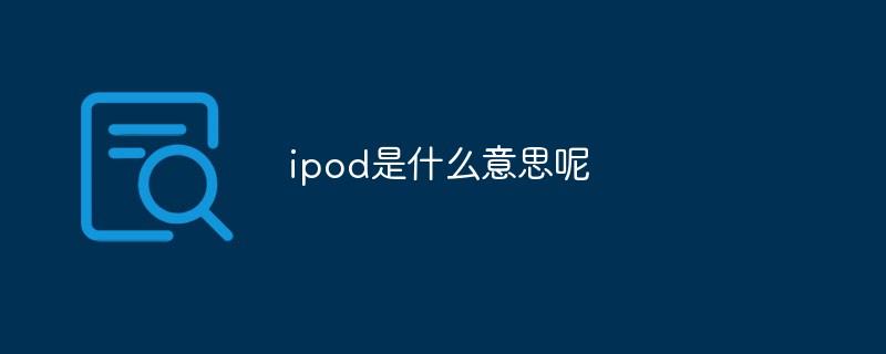 ipod是什么意思呢