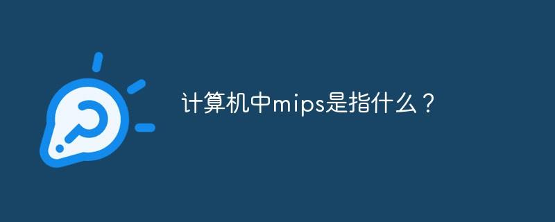 计算机中mips是指什么？