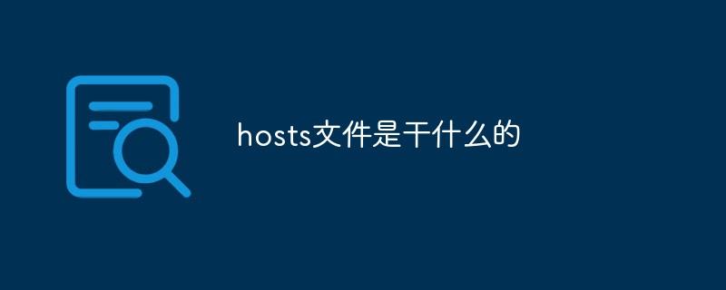 hosts文件是干什么的