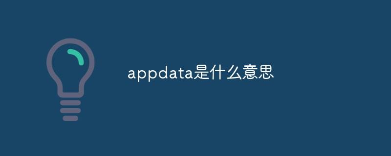 appdata是什么意思