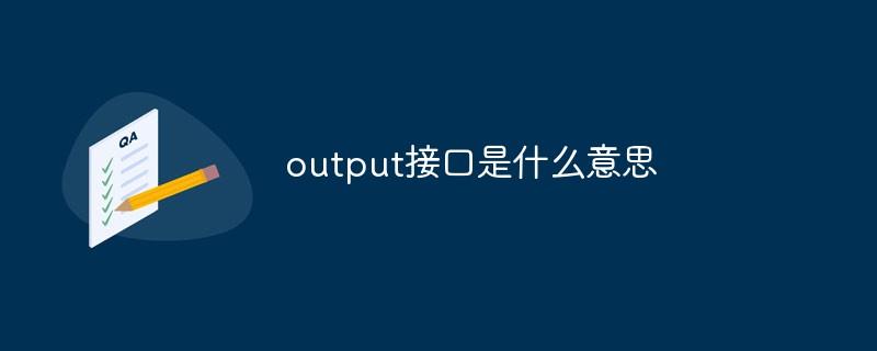 output接口是什么意思