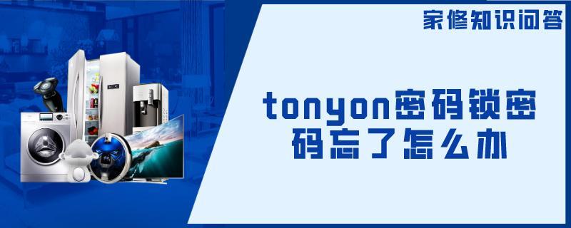 tonyon密码锁密码忘了怎么办